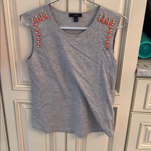 J Crew top with beautiful embellishments